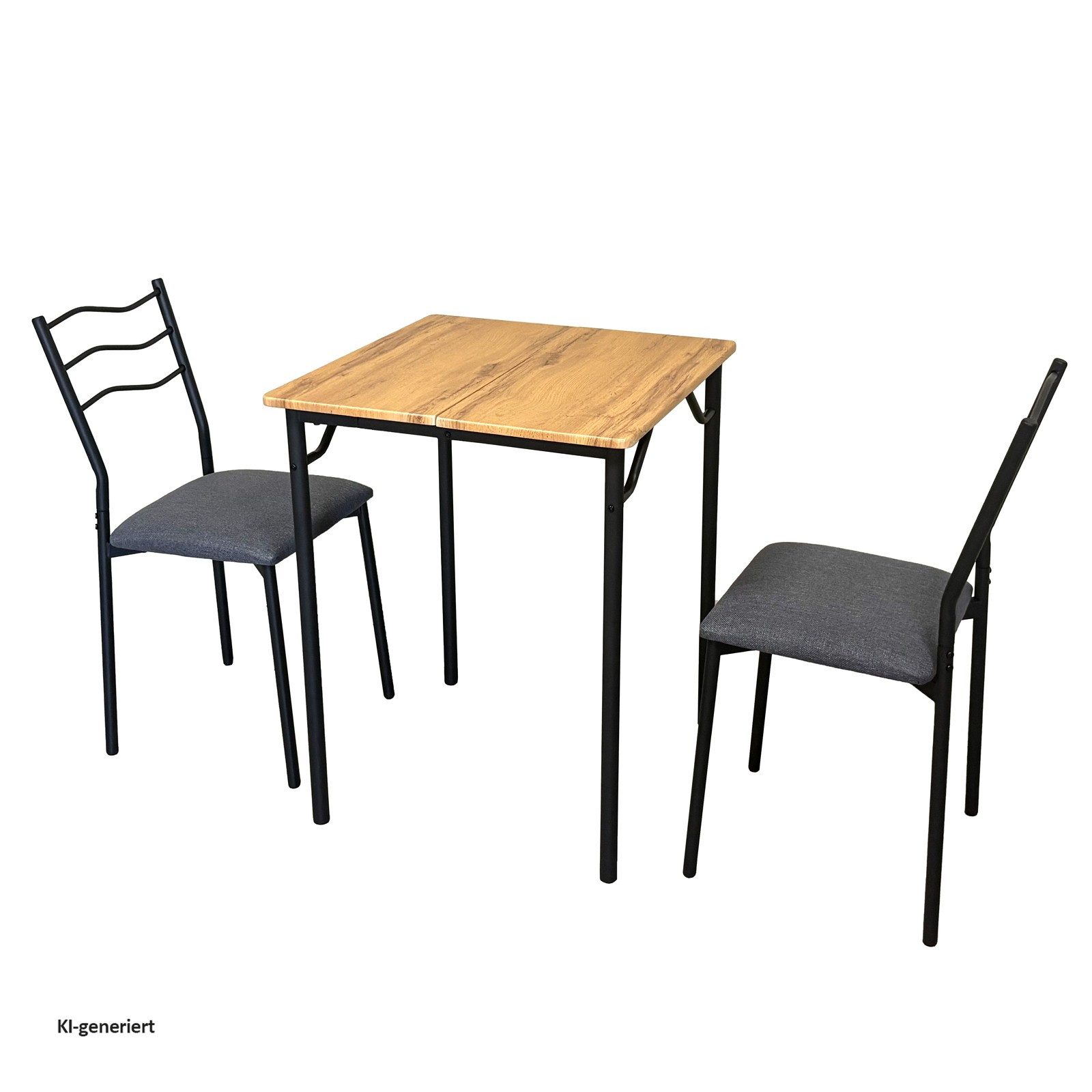 HTI-Living Essgruppe Essgruppe Thora 3-teilig Tischplatte Artisaneiche, (Set, 3-tlg., 1 Tisch, 2 Stühle)