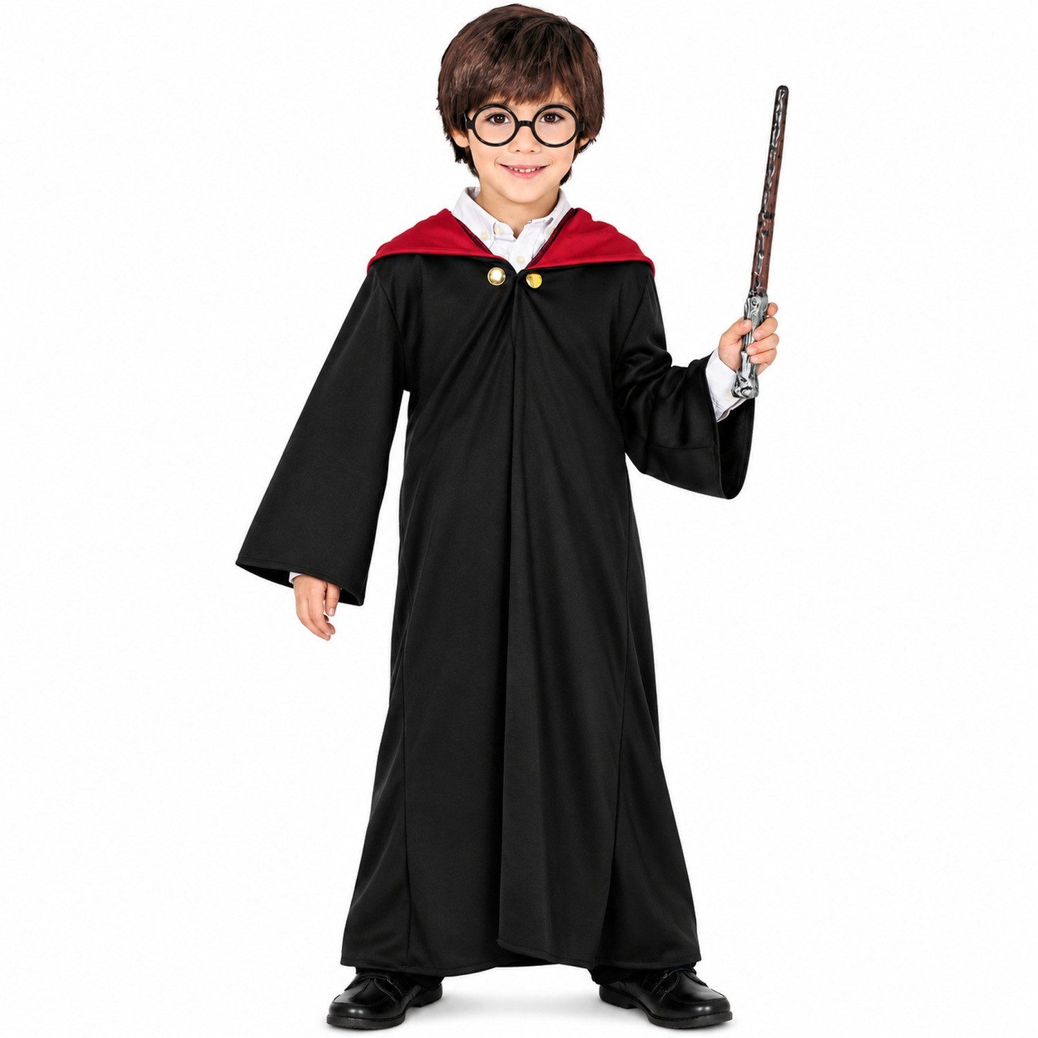 Fiestas Guirca Hexen-Kostüm Halloween Kinderkostüm 'Schüler der Magie', Schwa