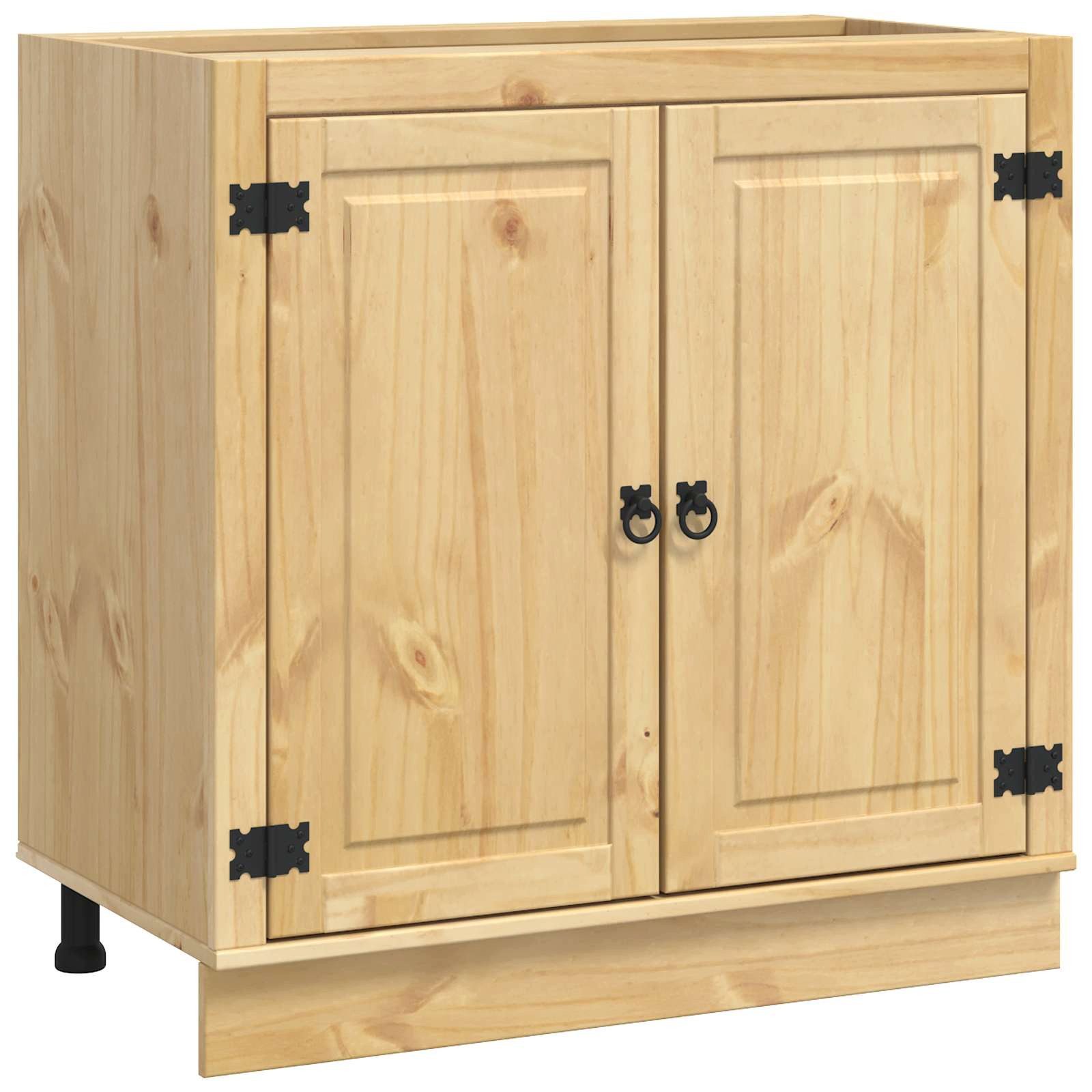 vidaXL Unterschrank 80 x 46 x 815 cm Schrank mit Regal Honig 80x46x815 cm Massives Kiefer