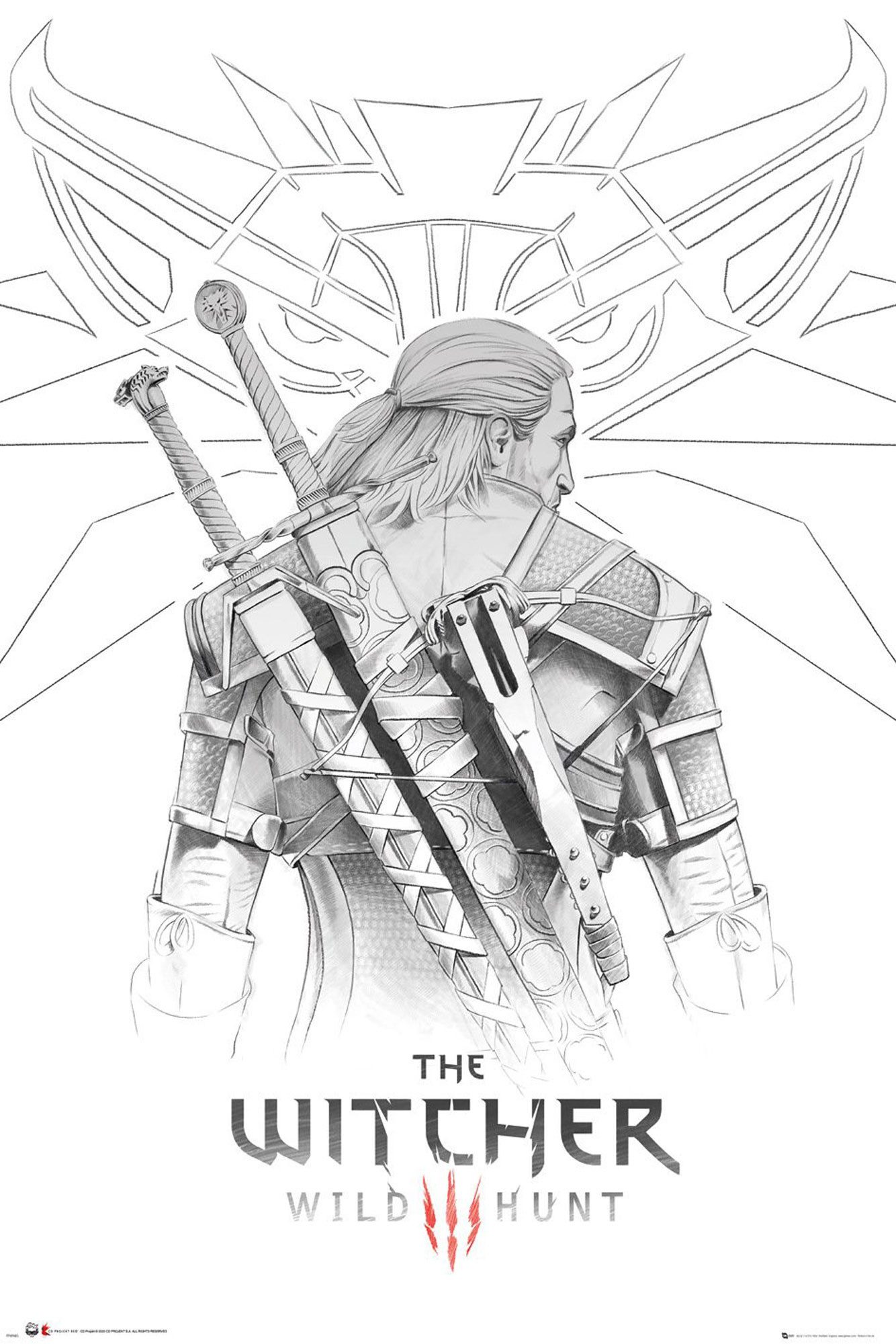 Poster Witcher, The - Плакат - Geralt Sketch