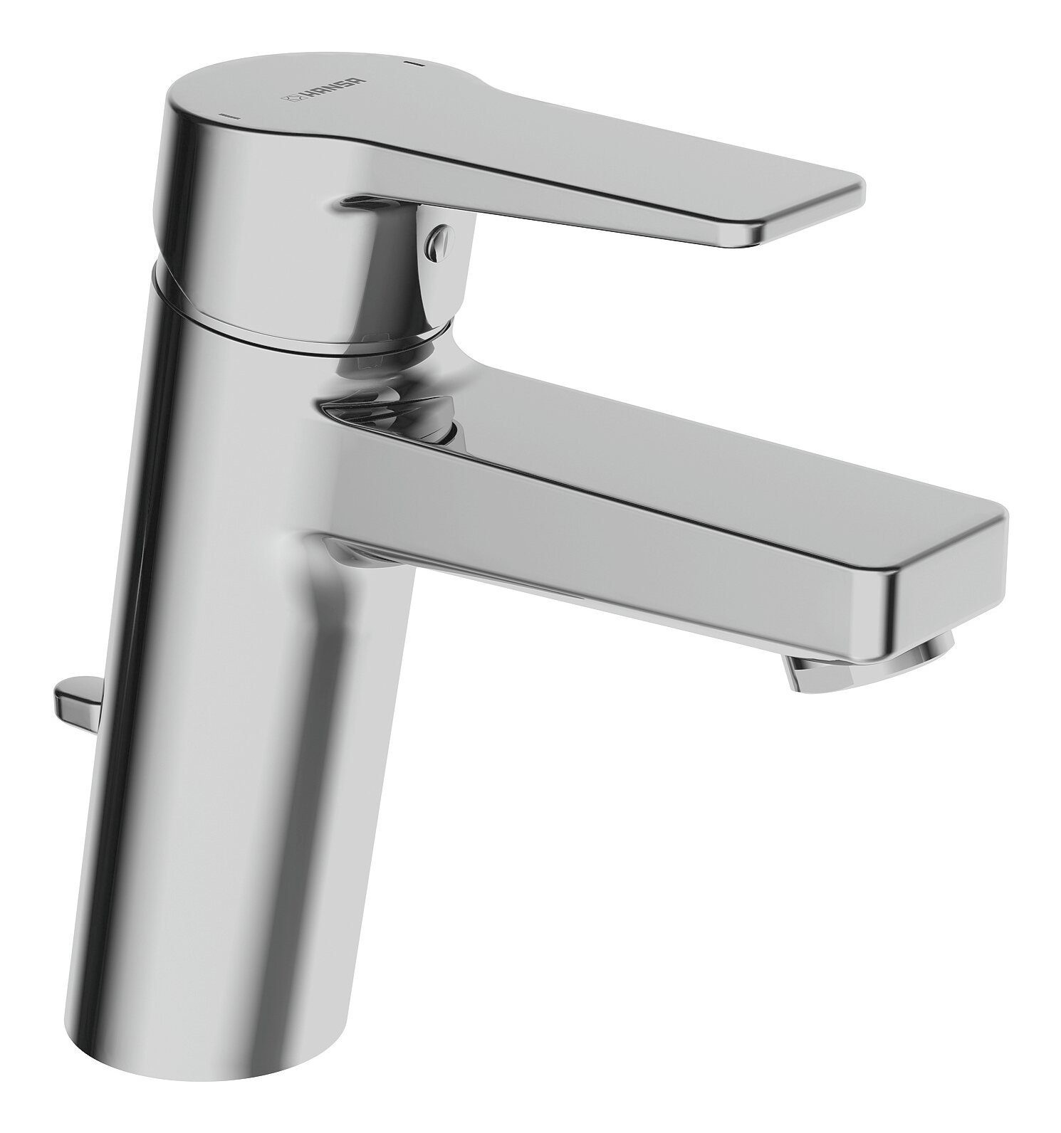 HANSA Waschtischarmatur Hansatwist XL Einhand-Einlochbatterie mit Zugstangen-Ablaufgarnitur Ausladung 123 mm