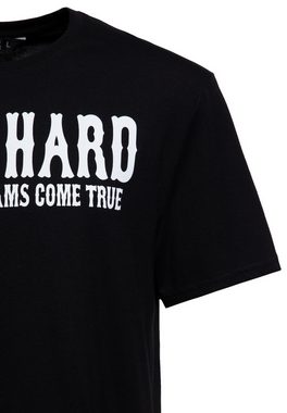 KingKerosin Print-Shirt Drink Hard (1-tlg) mit Statement Spruch