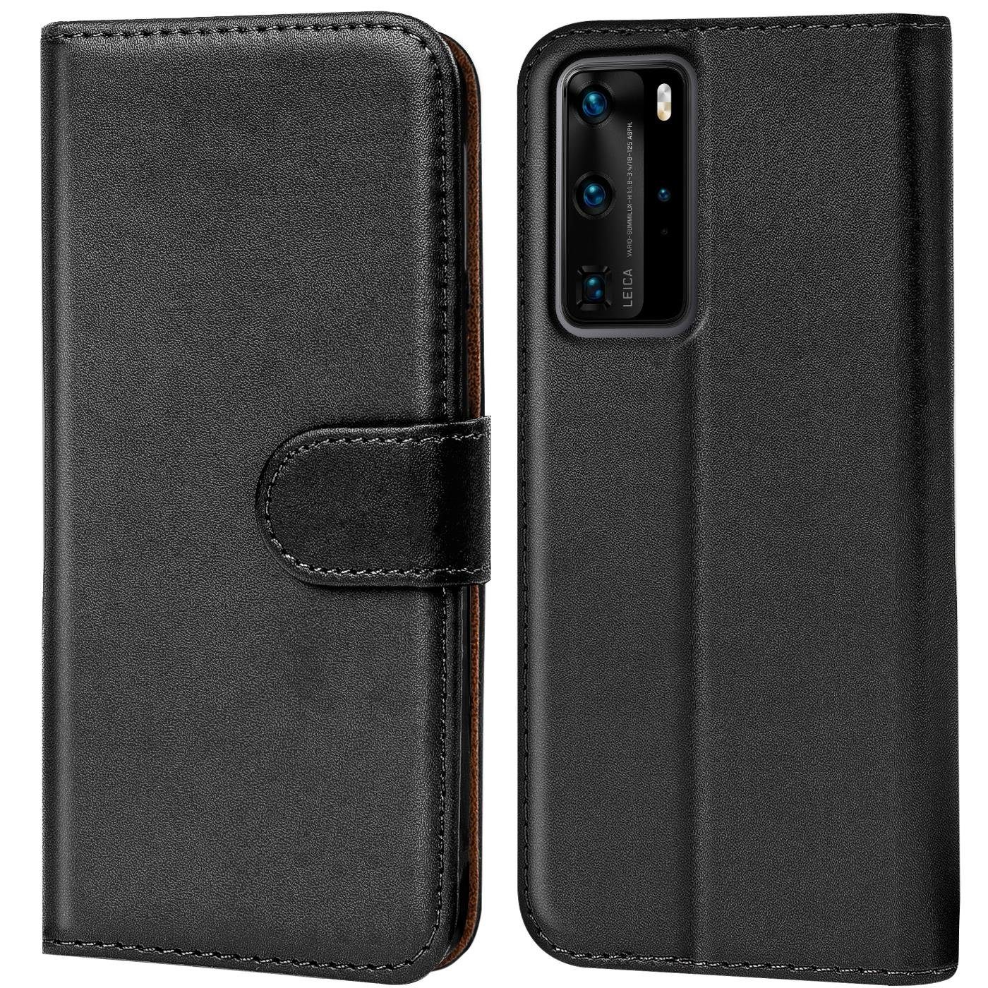 CoolGadget Handyhülle Book Case Handy Tasche für Huawei P40 Pro 6,58 Zoll, Hülle Klapphülle Flip Cover für P40 Pro Schutzhülle stoßfest
