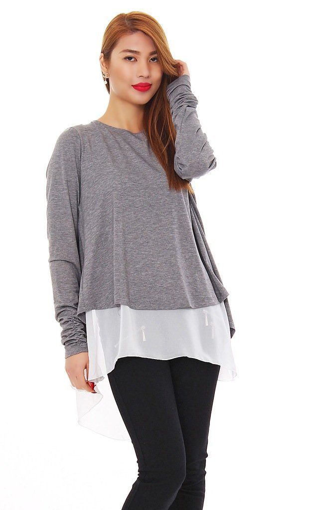 Mississhop Kurzarmshirt Damen Oberteil Tunika Bluse Kleid Longshirt M.7023 günstig online kaufen