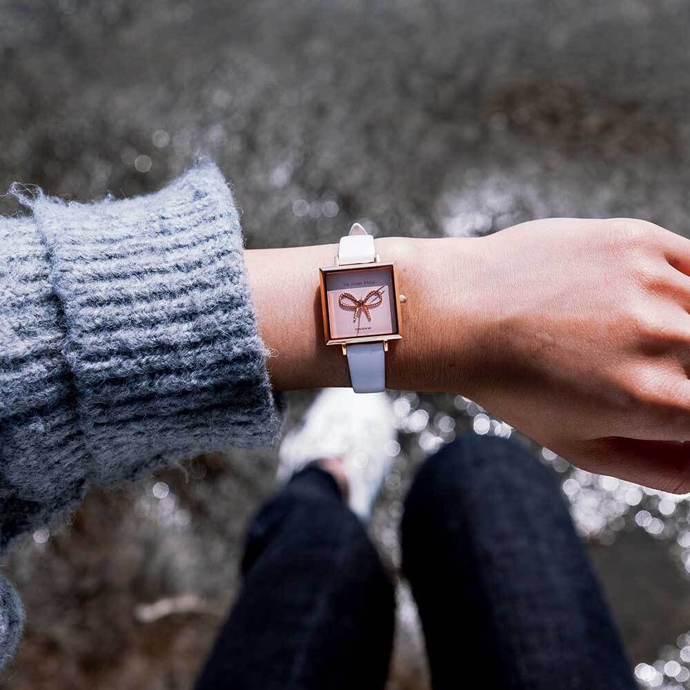 Victoria Hyde Quarzuhr Victoria Hyde Maida Vale Bow Edged Damen Basic Lederarmband, (1-tlg., Kein Set)