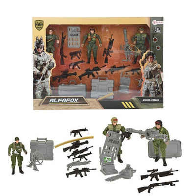 Toi-Toys Actionfigur Spielset Militär Toi-toys mit 3 Soldaten und Zubehör