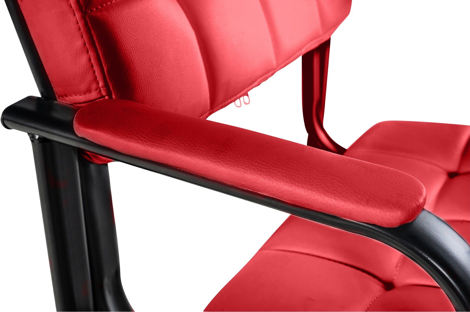 CLP Besucherstuhl Canada, Kunstleder-Bezug, schwarzes Metallgestell