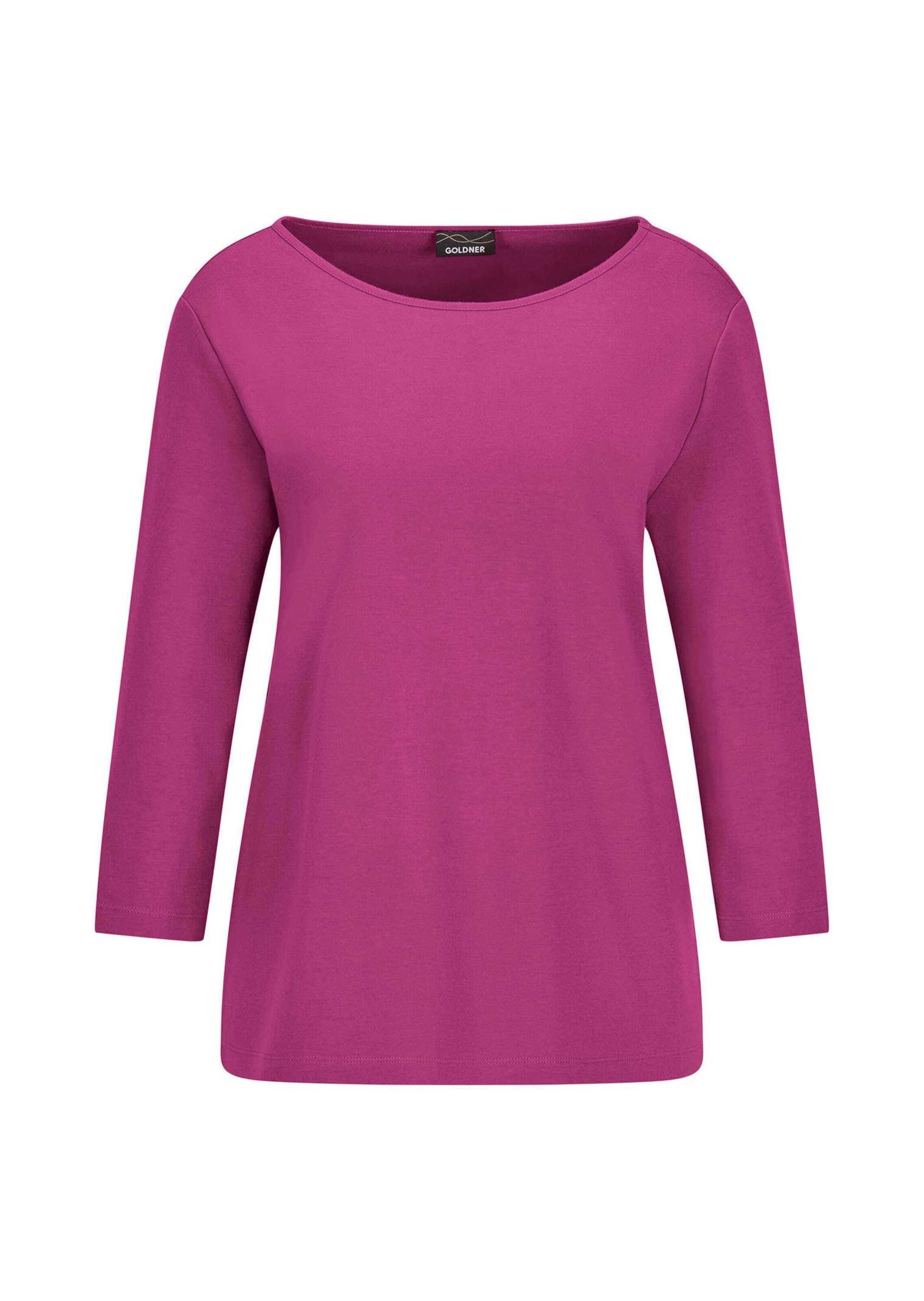 Print-Shirt Basic Shirt mit U-Boot-Ausschnitt