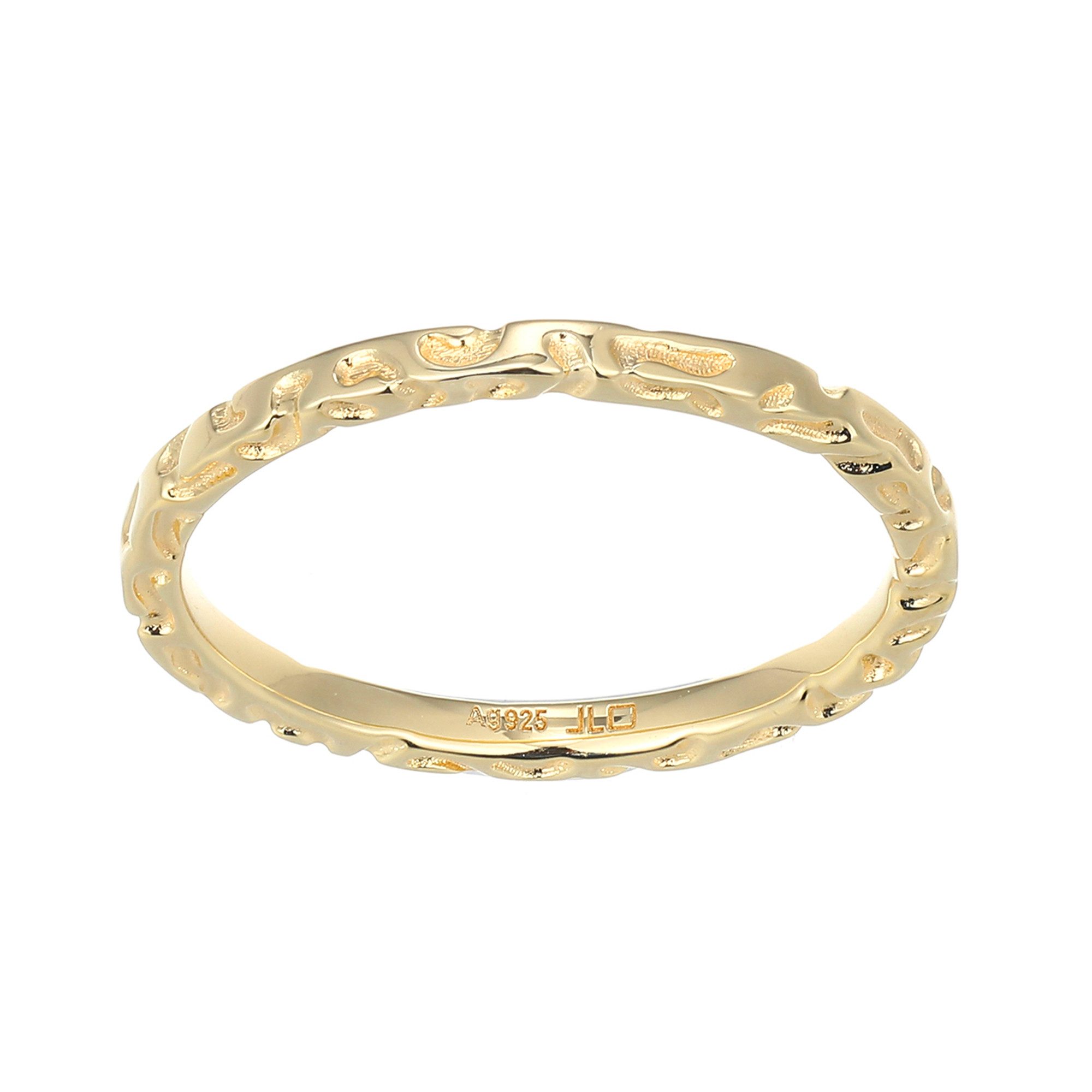 Cavill Silberring Cavill Sterlingsilber Ring 925, vergoldet, Wellen-Design, Damen (1-tlg)
