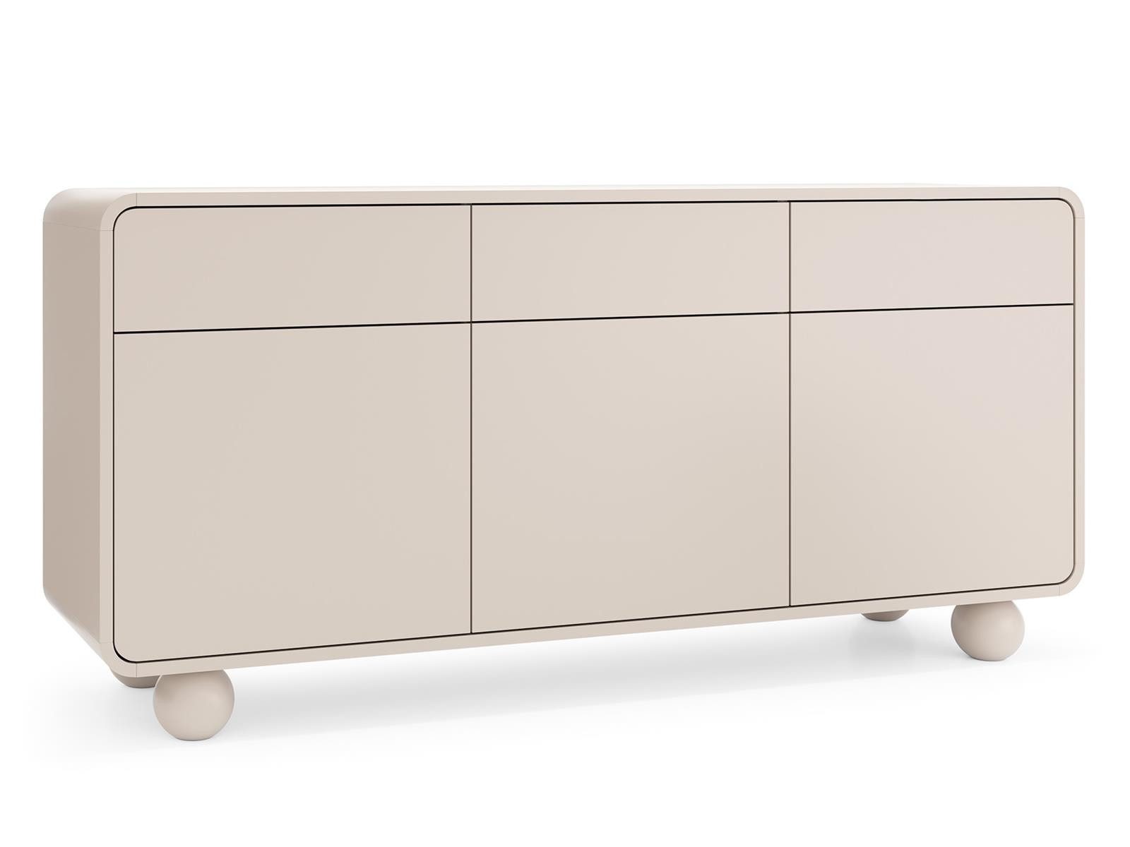 Compleo Kommode Sideboard elegant, auf runden Füßen, Breite: 160 cm ALDOS