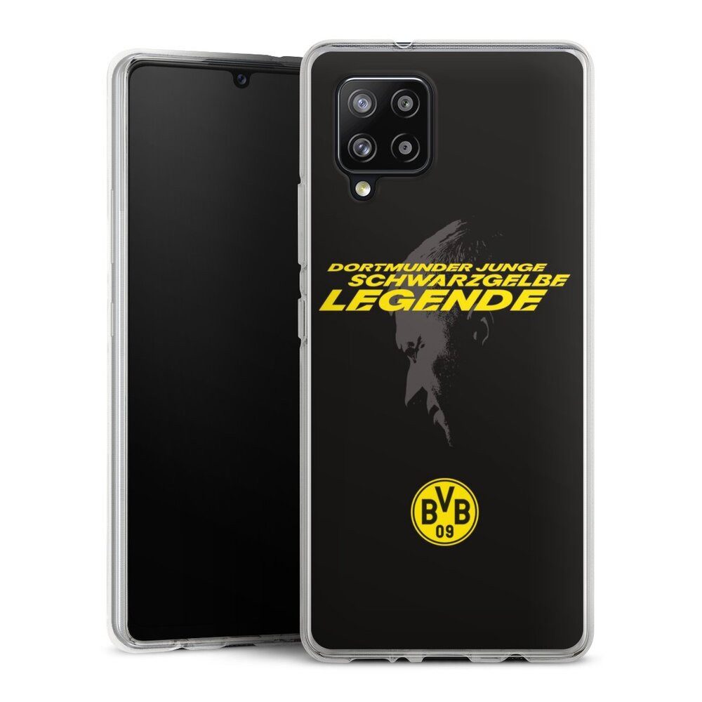 DeinDesign Handyhülle Marco Reus Borussia Dortmund BVB Danke Marco Schwarzgelbe Legende, Samsung Galaxy A42 5G Silikon Hülle Bumper Case Handy Schutzhülle