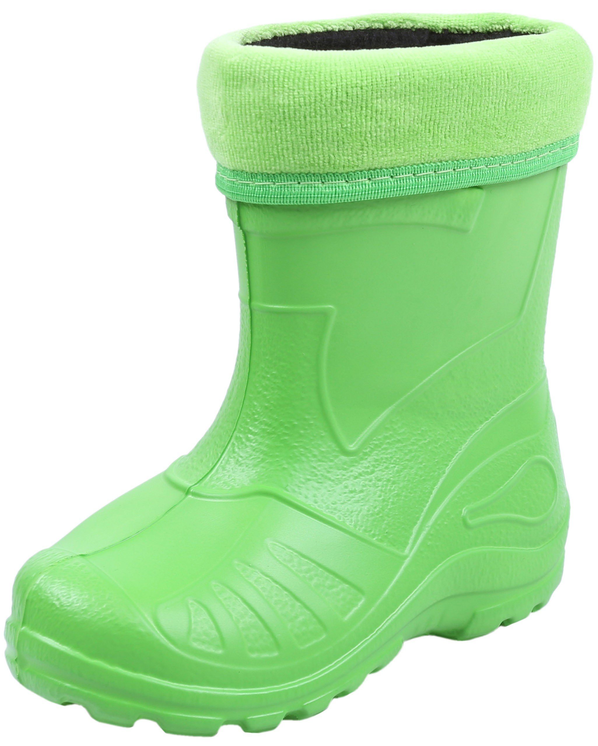 Hellgrüne, gefütterte Kinder-Gummistiefel KOLMAX 32 EU Gummistiefel
