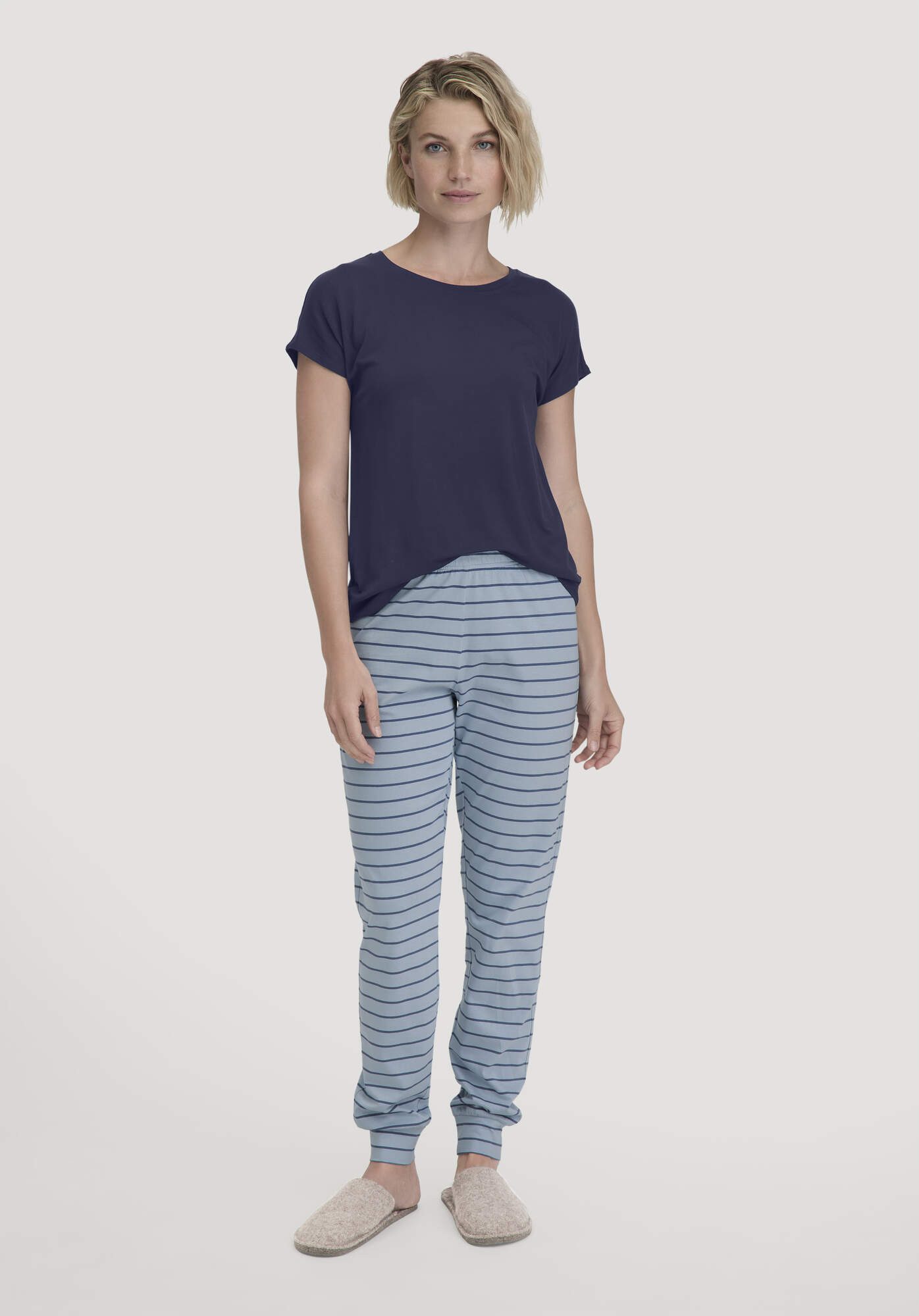 Hessnatur Pyjamahose Slim aus reiner Bio-Baumwolle günstig online kaufen