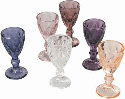Villa d'Este Likörglas Prisma Provence, Glas, Скло-Set, 6-teilig, Inhalt 45 ml
