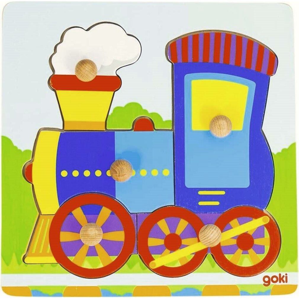 goki Puzzle Holzpuzzle Pferd 5 Stück, Puzzleteile