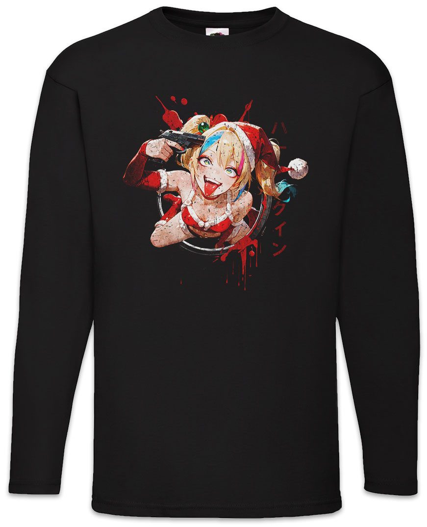 Langarmshirt Santa Quinn Christmas Langarm T-Shirt Harley Joker Anime Style Manga