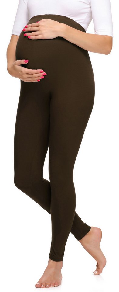 Merry Style Umstandsleggings Damen Lange Umstandshose aus Viskose MS10-297 (1-tlg) elastischer Bund