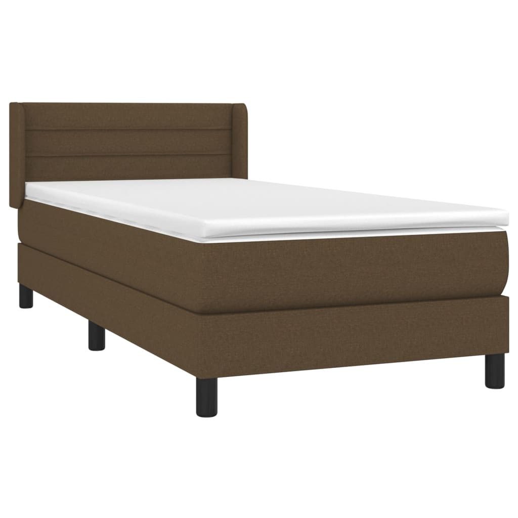vidaXL Bett Boxspringbett mit Matratze Dunkelbraun günstig online kaufen