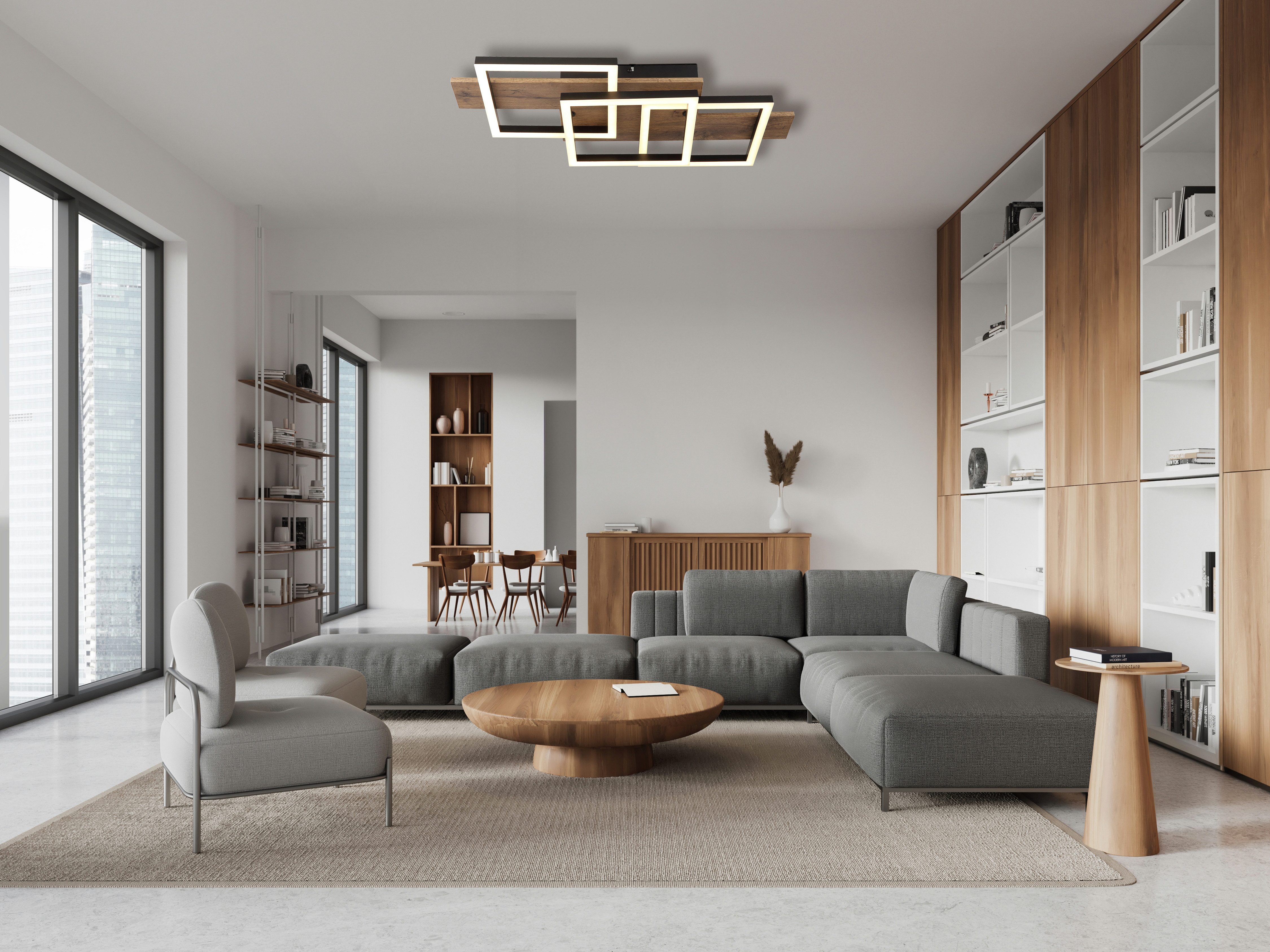 GLOBO LIGHTING Deckenleuchte JEFFRY, LED fest integriert, Warmweiß, Deckenl günstig online kaufen