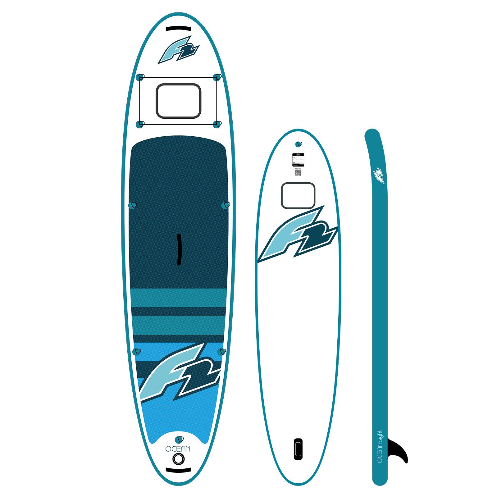 F2 SUP-Board F2 Stand Up Paddle Board Ocean Sight Board Only 323cm 10,6 Weiss