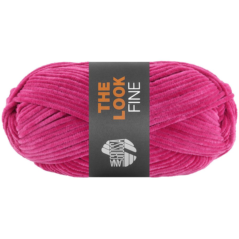 LANA GROSSA THE LOOK FINE samtig weiches Chenillegarn Häkelwolle, 100 m (Feines und samtig weiches Chenillegarn), 50 g