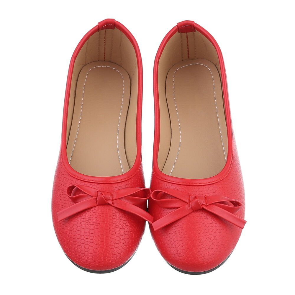 Ital-Design Damen Freizeit Ballerina (85894018) Blockabsatz Klassische Ballerinas in Rot