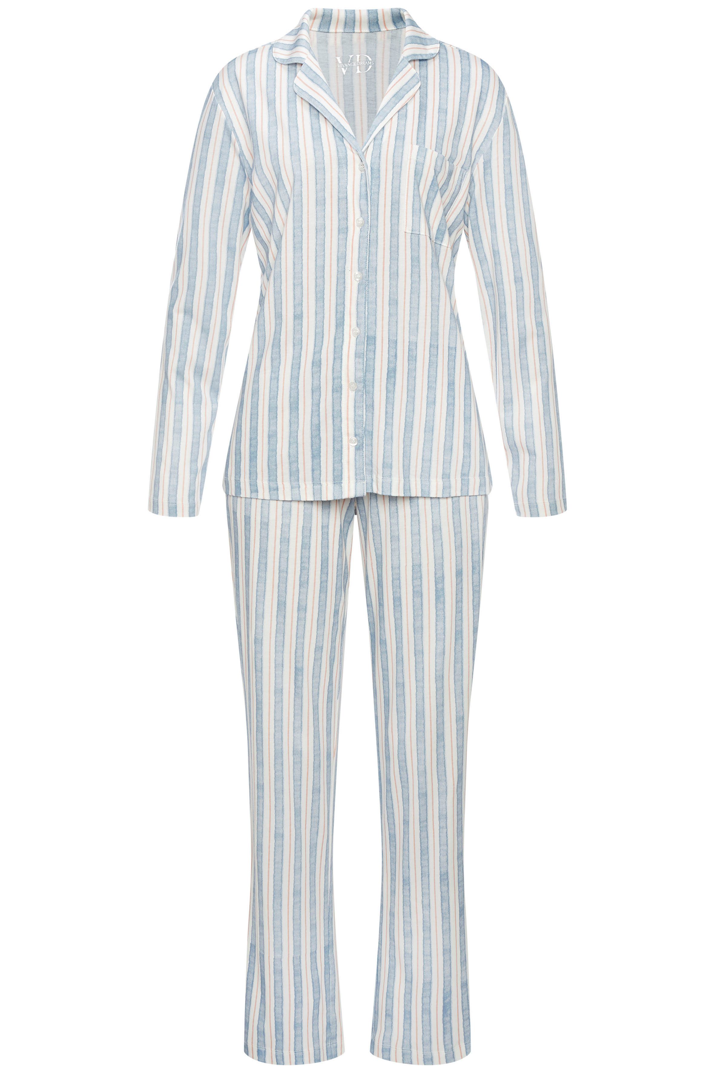 Vivance Dreams Pyjama (2 tlg) mit durchgehender Knopfleiste günstig online kaufen