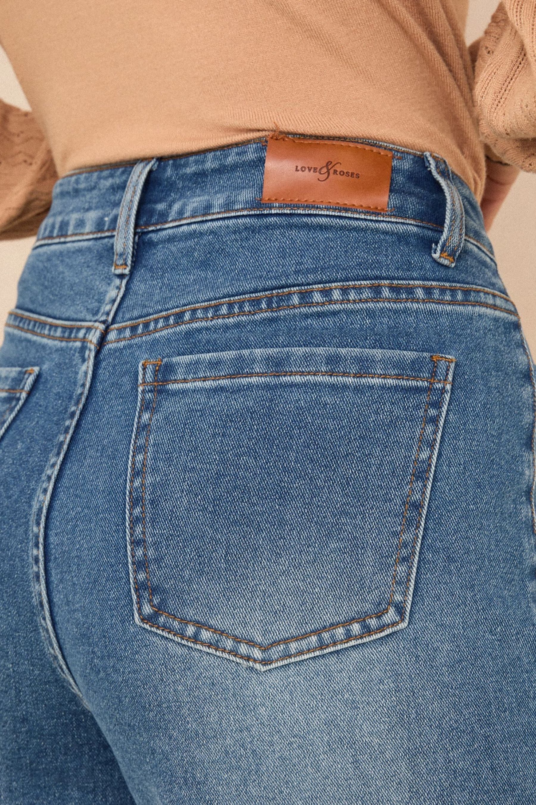 Love & Roses Weite Jeans Love & Roses Jeans mit weitem Bein, Regular (1-tlg günstig online kaufen