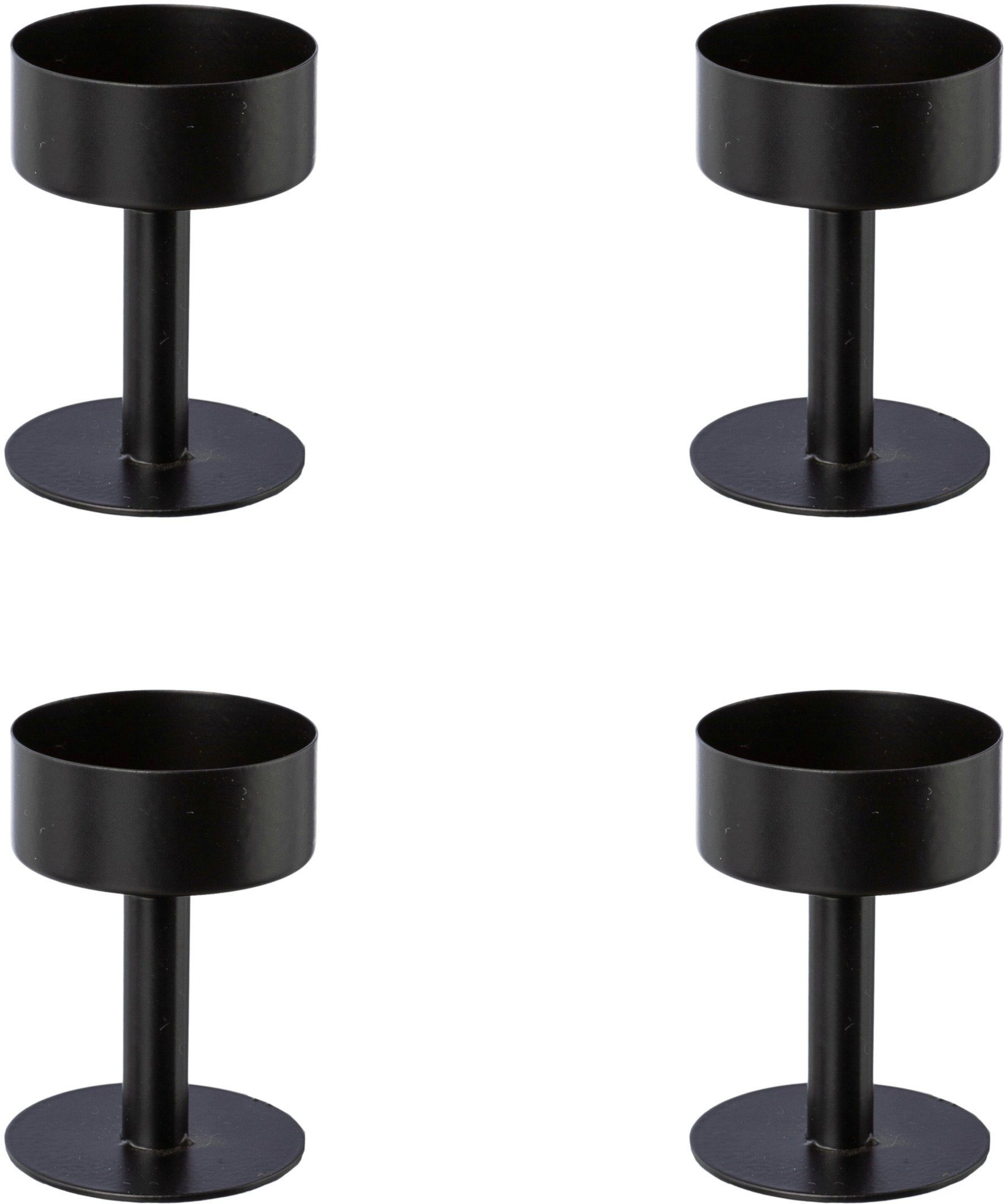 Creativ deco Kerzenhalter (4 St), für Stumpenkerzen, 4er Set, Ø 4,5 cm
