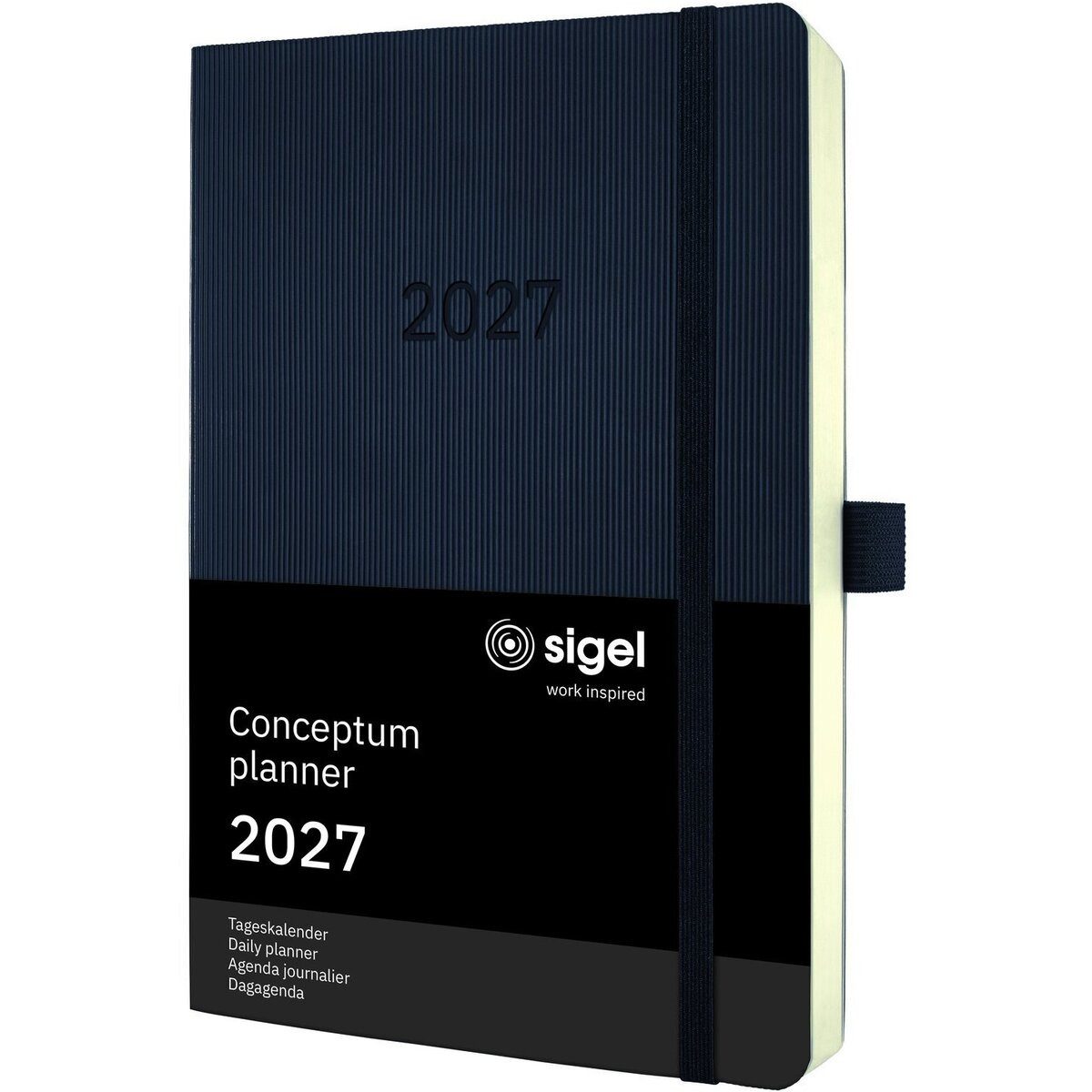 Taschenkalender Tageskalender Conceptum 2027 Softcover schwarz 400 Seiten ca. A5