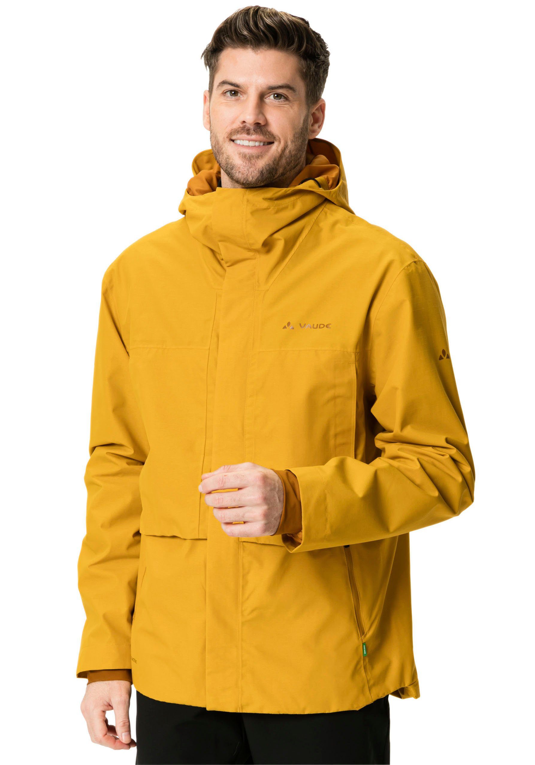 Rain burnt VAUDE Men's Comyou yellow Regenjacke Pro Jacket