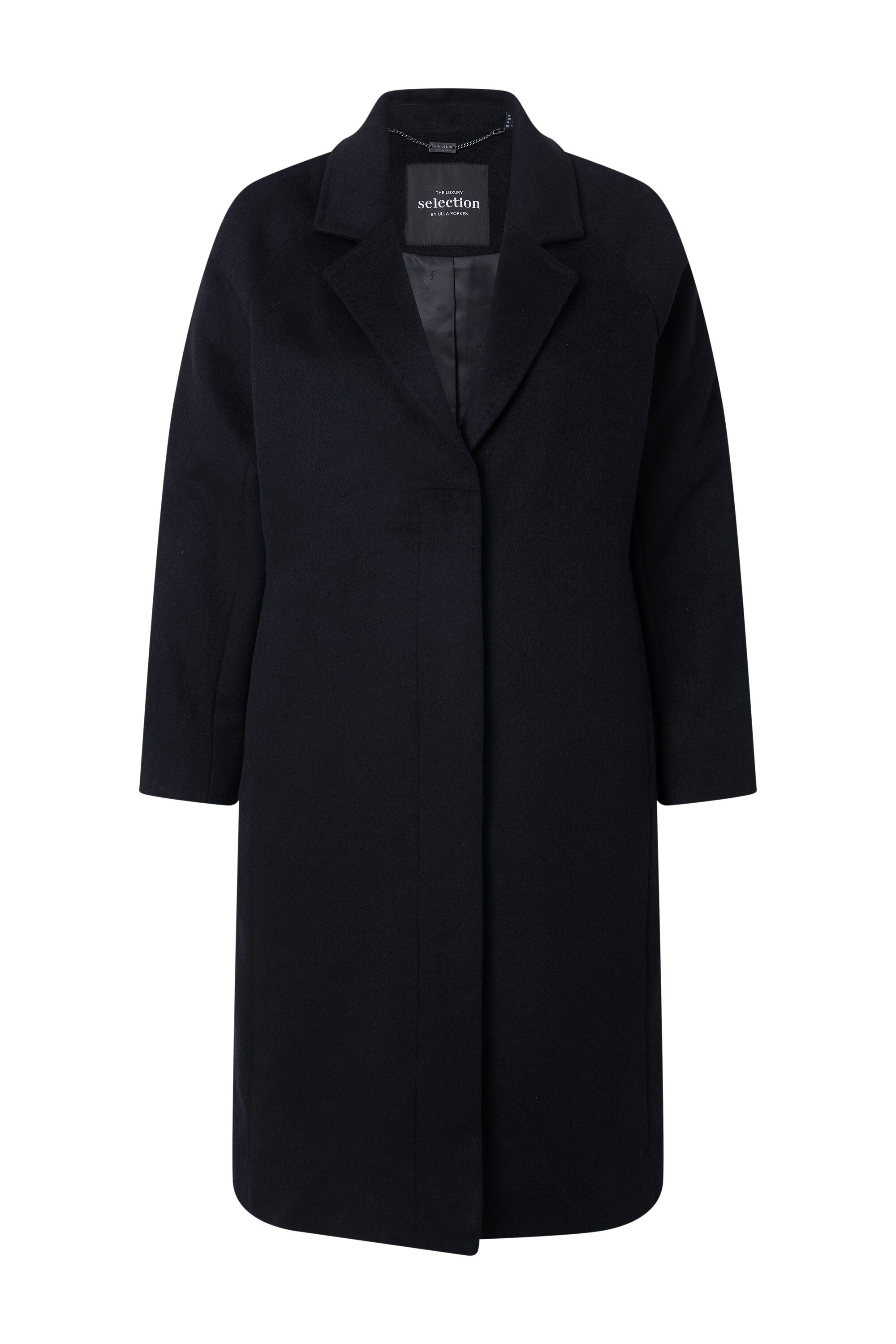 Ulla Popken Wintermantel Mantel Schusterstich Reverskragen Knopfleiste günstig online kaufen