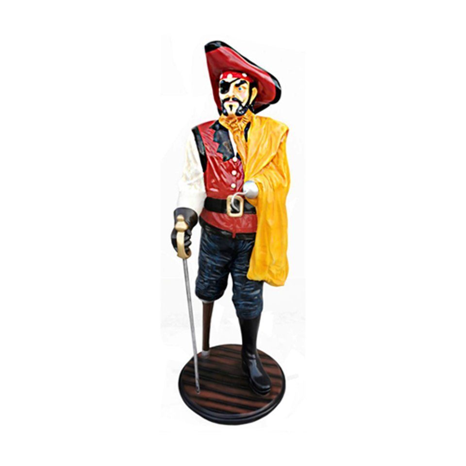 JVmoebel Skulptur Pirat Figur Statue Design Skulptur Dekoration Karibik Piraten Garten Deko 185cm | Skulpturen