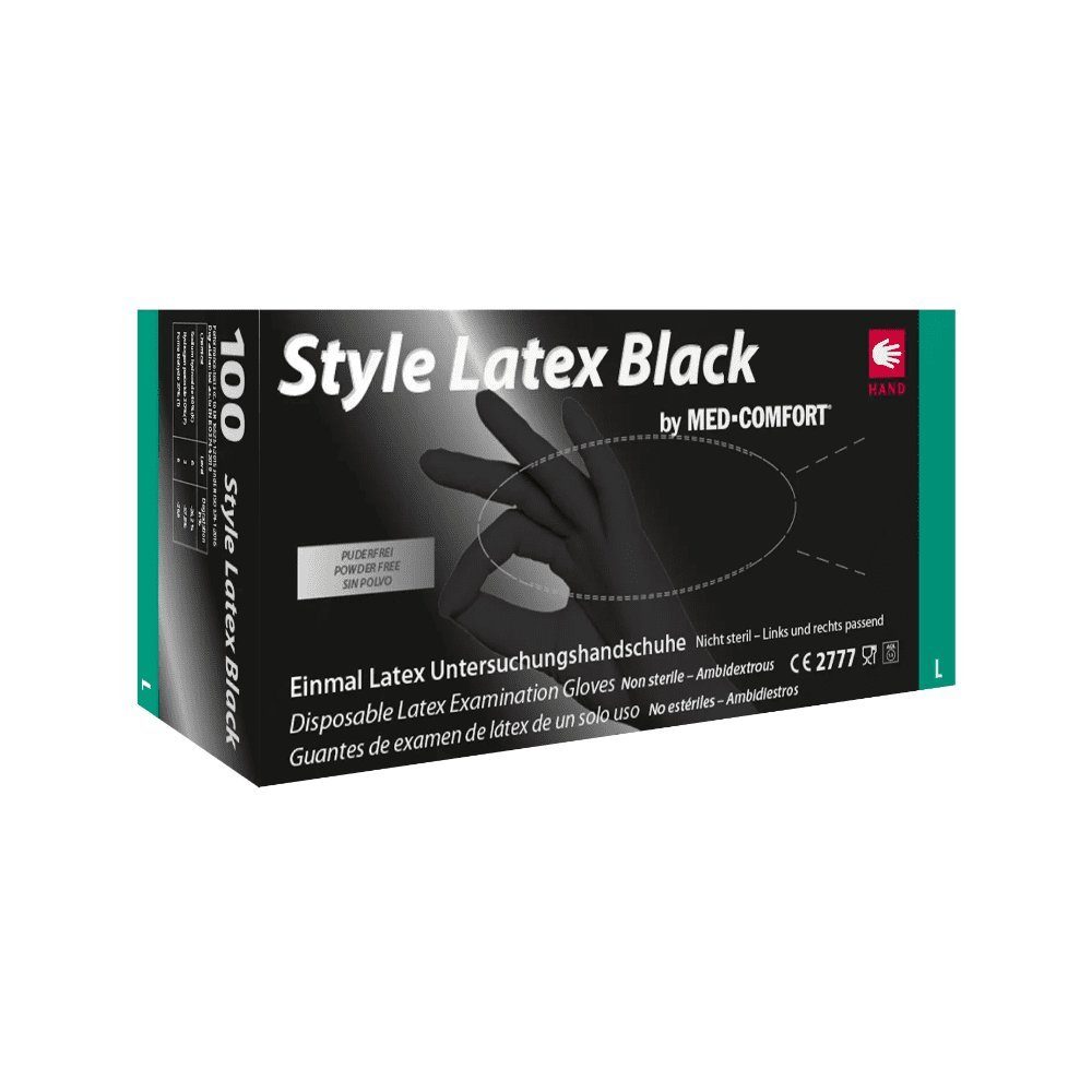 AMPri Latexhandschuhe AMPri Style Latex Black schwarz, Größe M