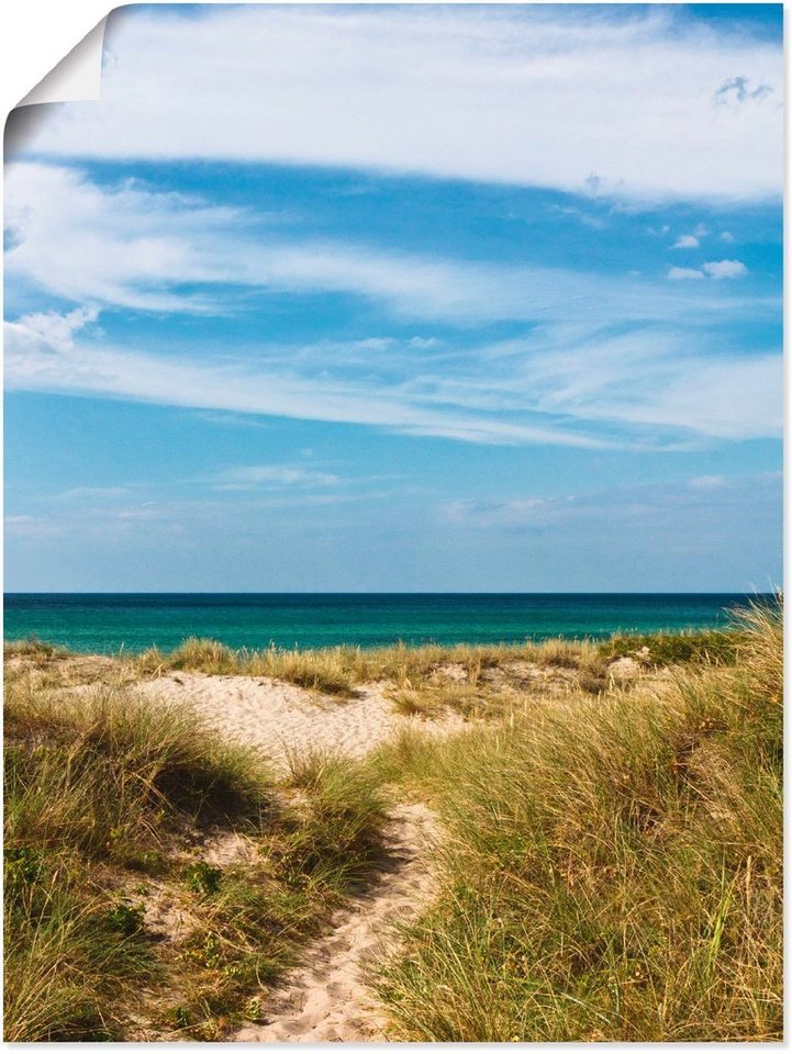 Artland Wandbild In den Dünen Dänemarks I, Strand (1 St), als Alubild,  Leinwandbild, Wandaufkleber oder Poster in versch. Größen