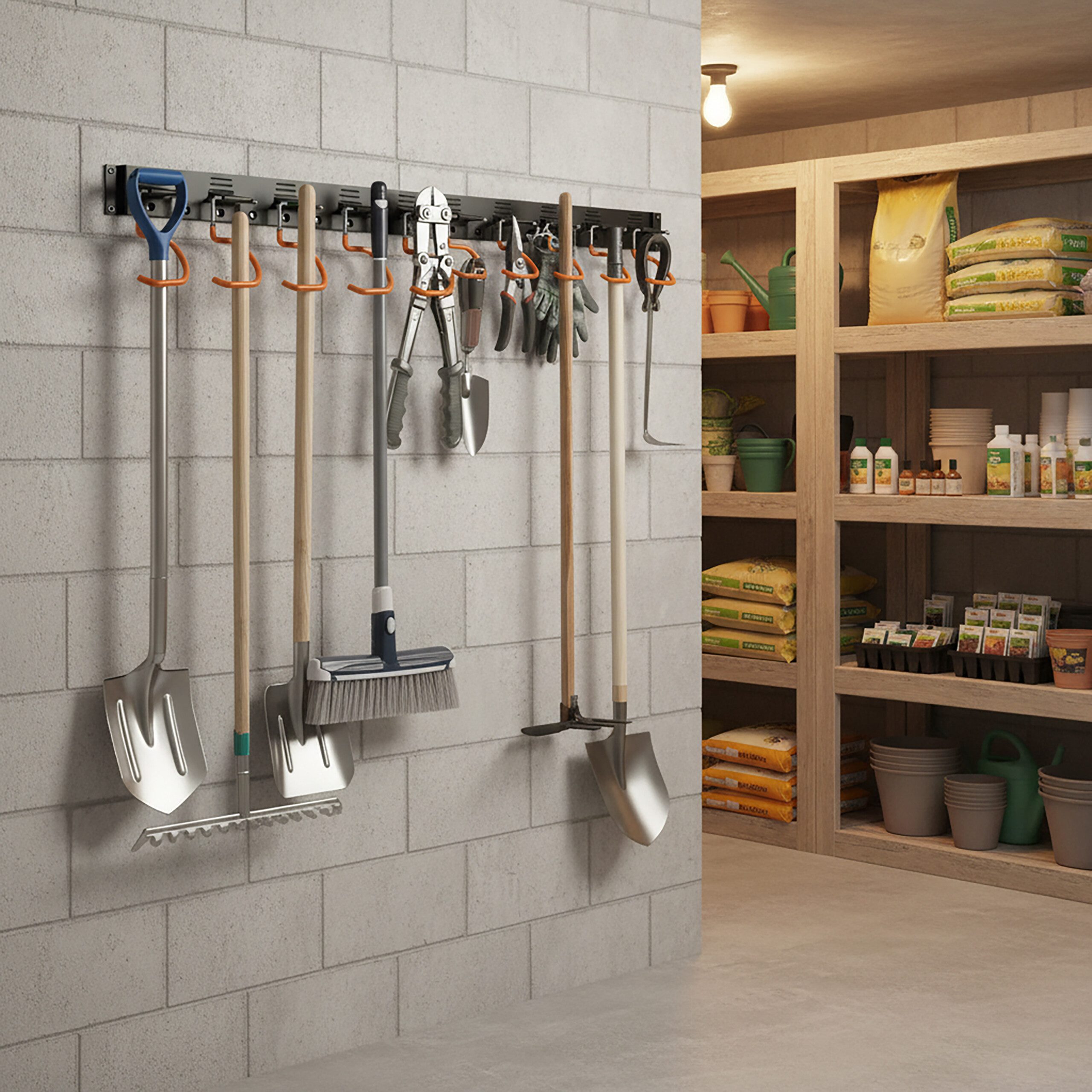 relaxdays Gartengerätehalter Wand, (20-tlg., 20 Haken)
