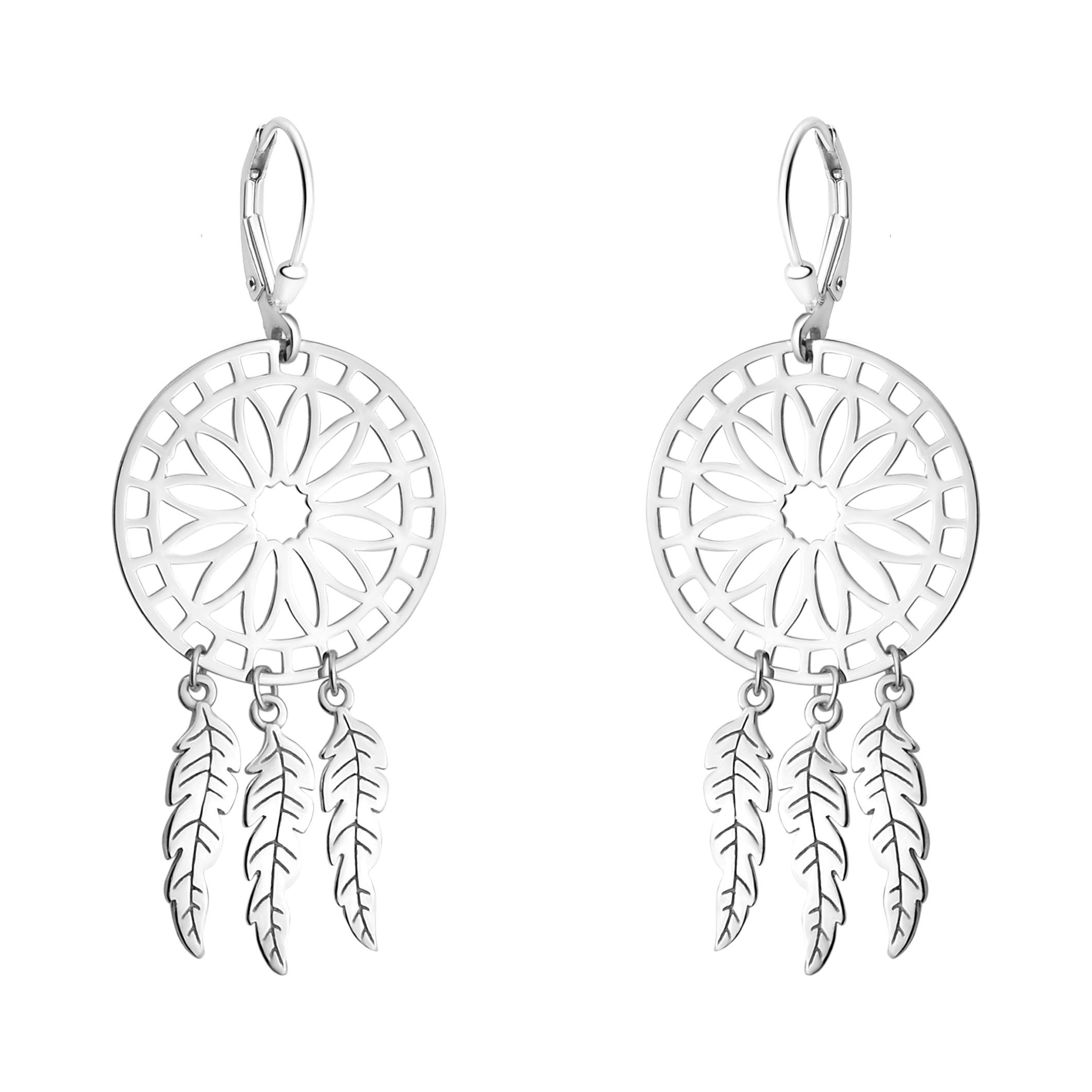 Sofia Milani Paar Ohrhänger Traumfänger, 925 Silber Damen Schmuck - E0939