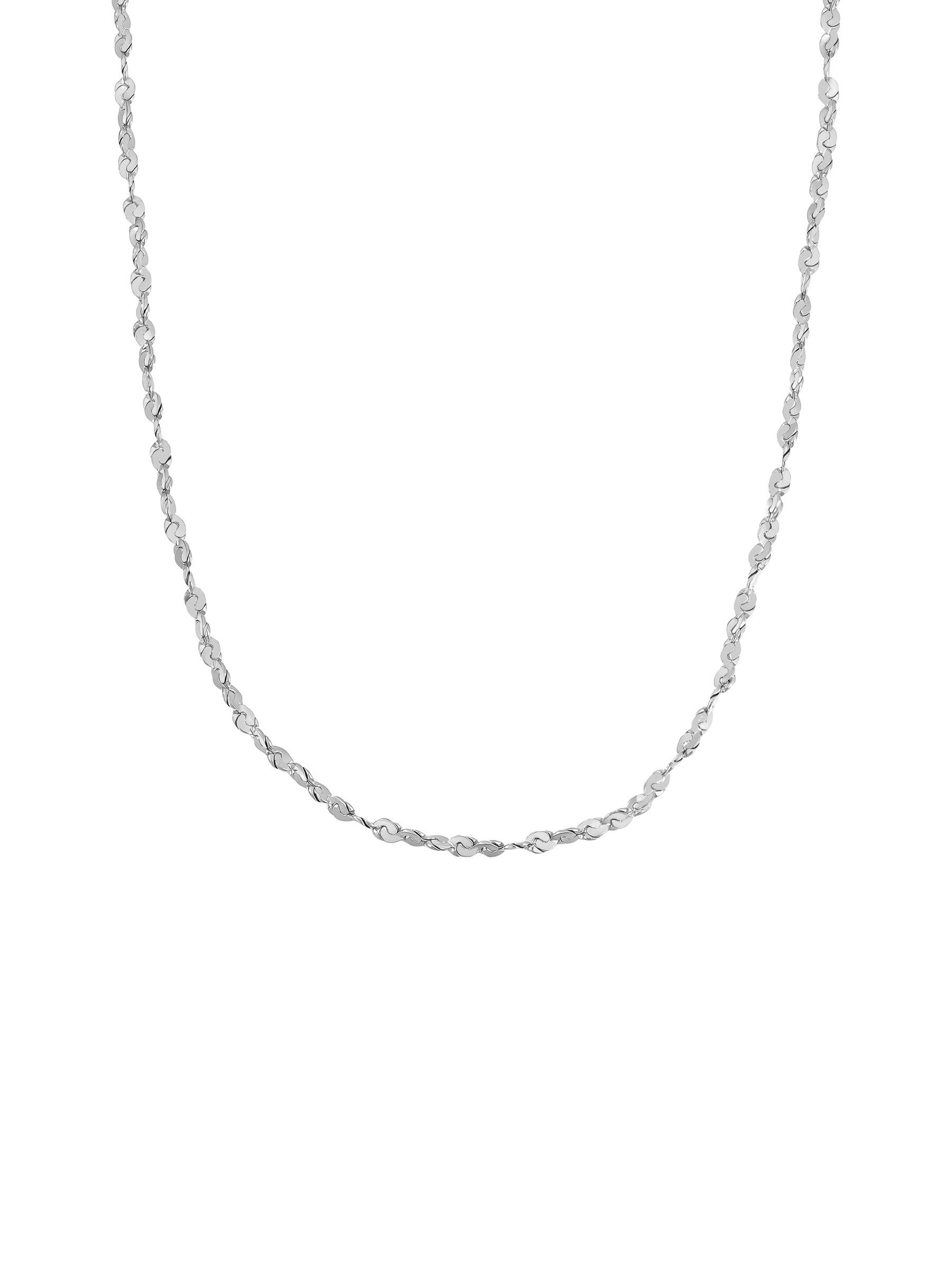 Hey Happiness Edelstahlkette gedrehte Singapurkette 18k vergoldet, Damen Halskette, wasserdicht, Länge 42 cm