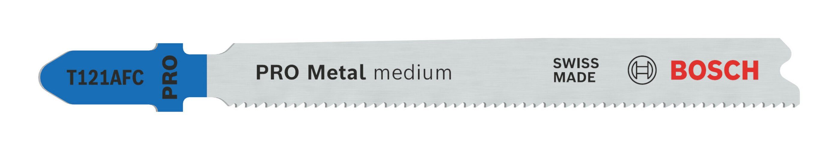 BOSCH Stichsägeblatt Pro Metal (3 Stück), Medium T121AFC, 92 mm - 3er-Pack