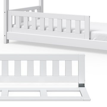 VitaliSpa® Bettschutzgitter Rausfallschutz für Kinderbett 120cm Weiß