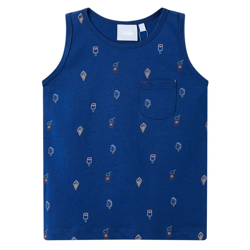 vidaXL Tanktop Kinder-Tanktop Dunkelblau 128