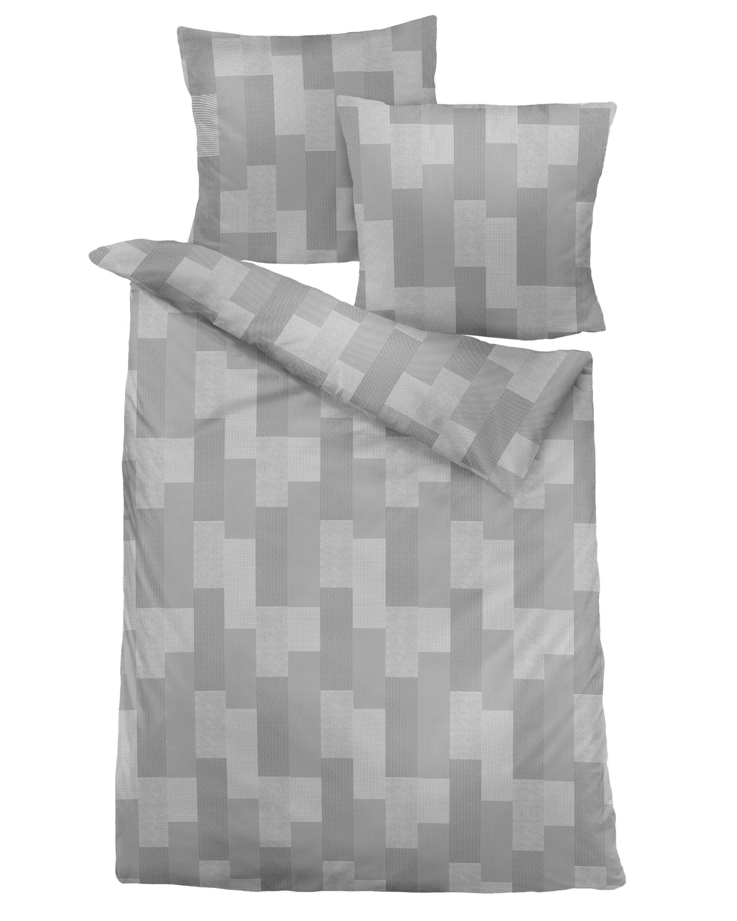 Dormisette Bettwäsche DORMISETTE Bettwäsche SARINA Satin BL 135x200 cm silber Bettbezug