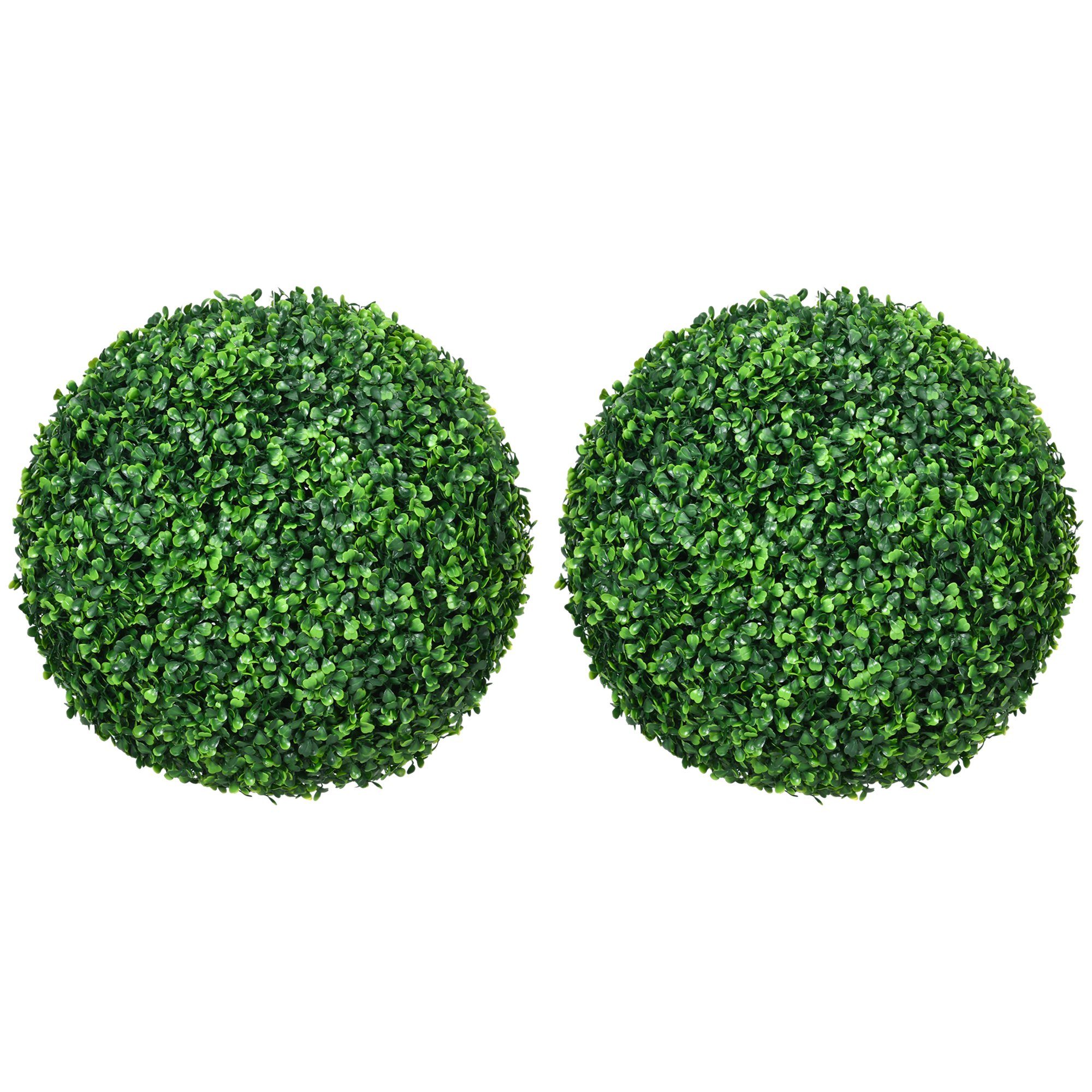 Kunstpflanze Grün, Höhe Buchsbaum, Wohnzimmerdeko, Kunstpflanze Künstliche Buchsbaum-Stil, 40 UV-Schutz aus cm, mit mit Pflanzen, PE HOMCOM,