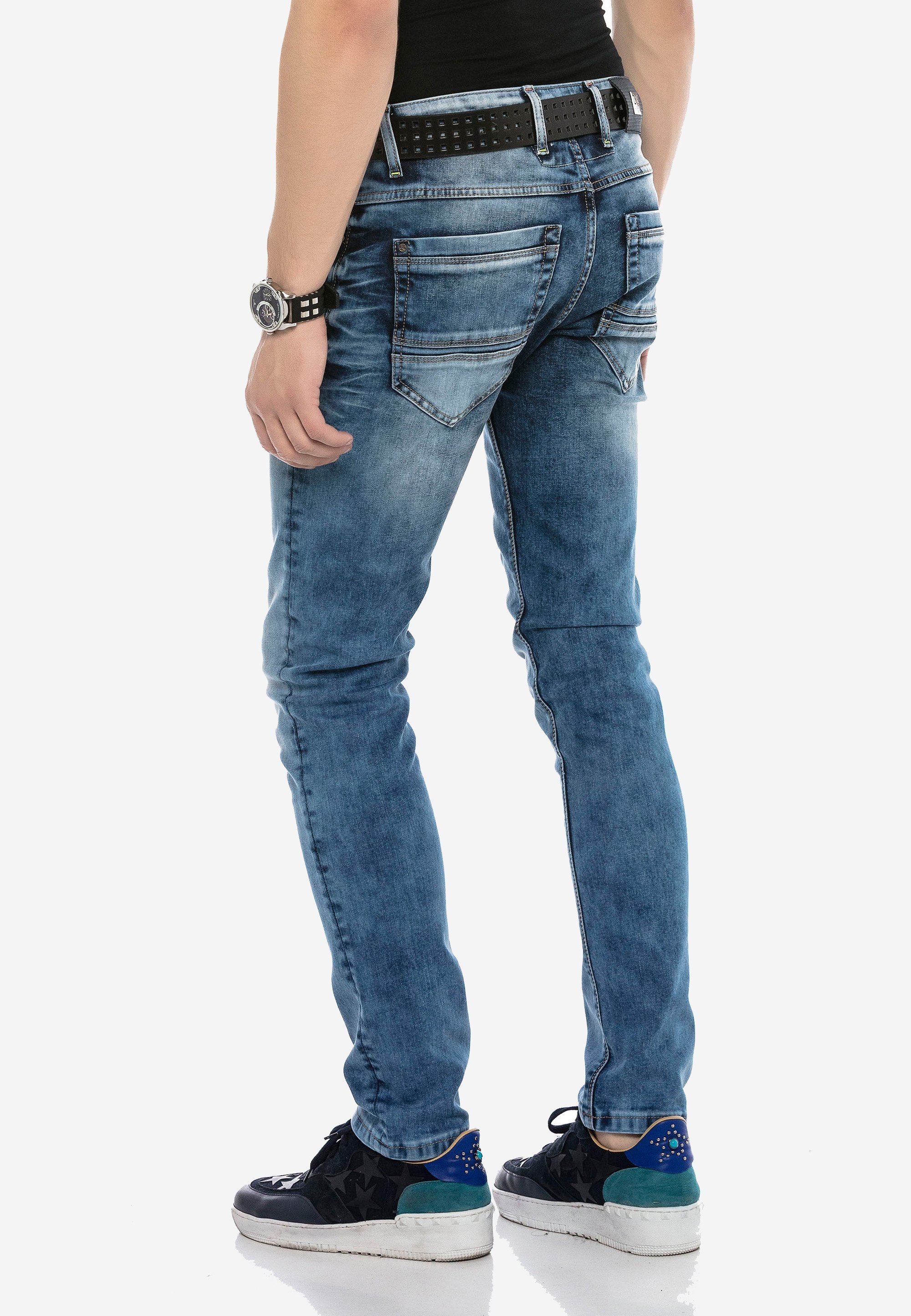 Cipo & Baxx Jeans im Used-Look Bequeme trendigen