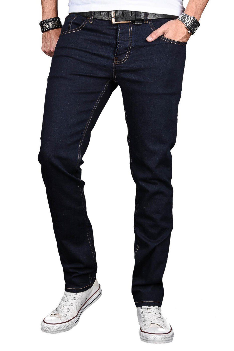 Alessandro Salvarini Straight-Jeans A. Salvarini Designer Herren Jeans Hose günstig online kaufen