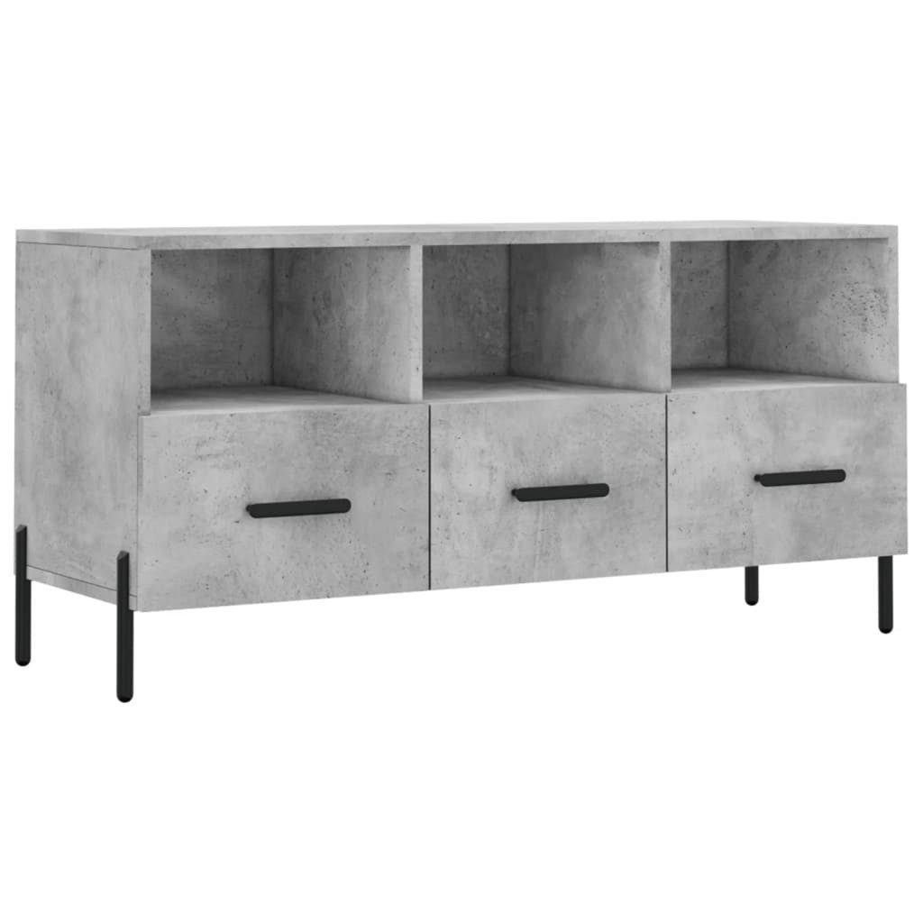 vidaXL TV-Schrank TV-Schrank Betongrau 102x36x50 cm Holzwerkstoff (1-St)
