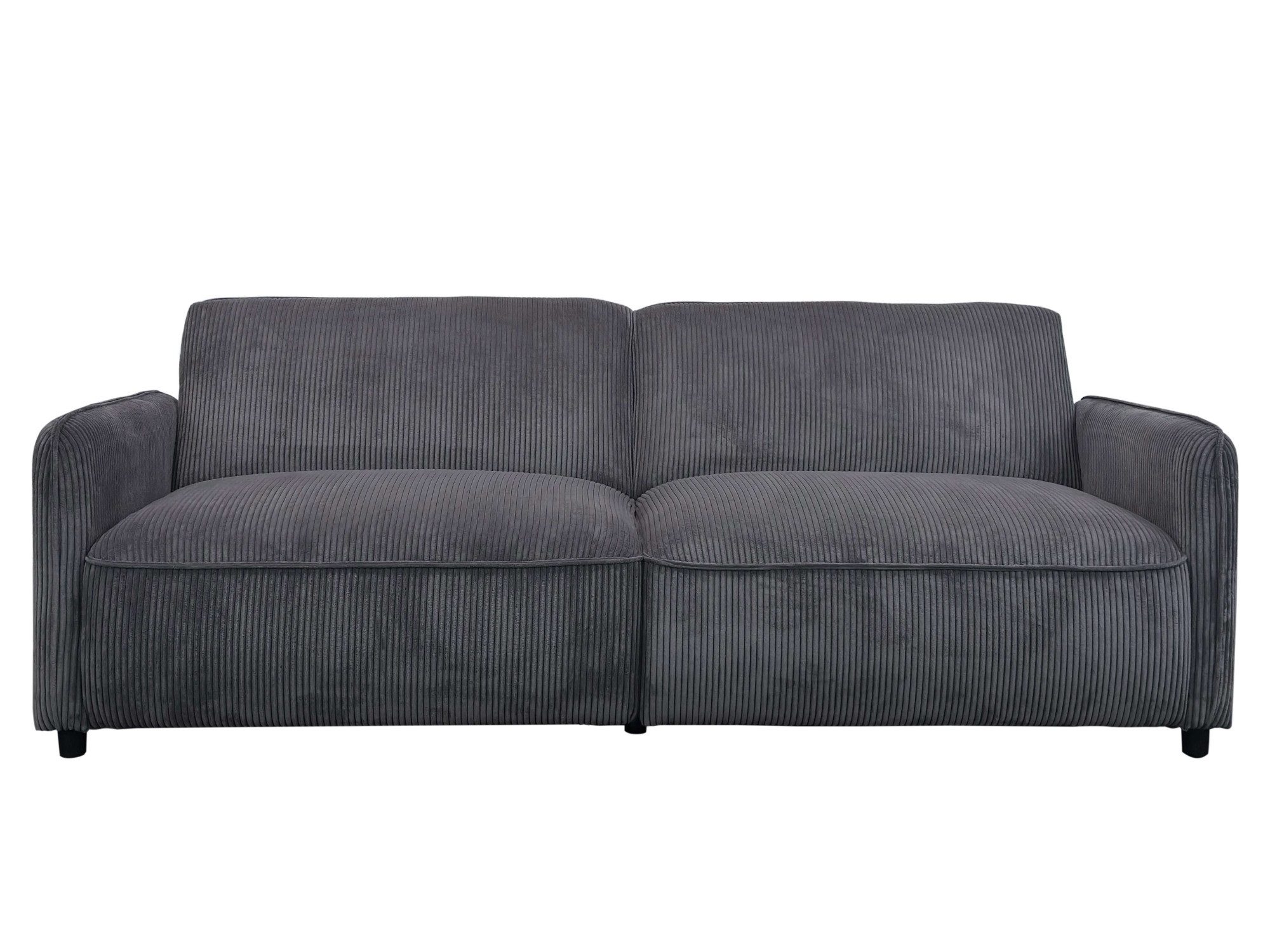 Dorel Home 3-Sitzer Allie Curved Schlafsofa 209 cm, Bettfunktion (110/190), verstellbare Rückenlehne, Cord u. Velours
