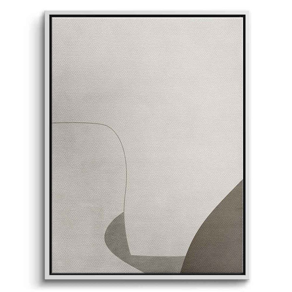 DOTCOMCANVAS® Leinwandbild Philosophy, Leinwandbild beige grau moderne abstrakte Kunst Druck Wandbild
