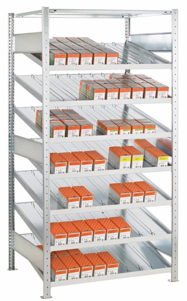 Steckregal GR, Kanbanregal 2000x1300x600 mm