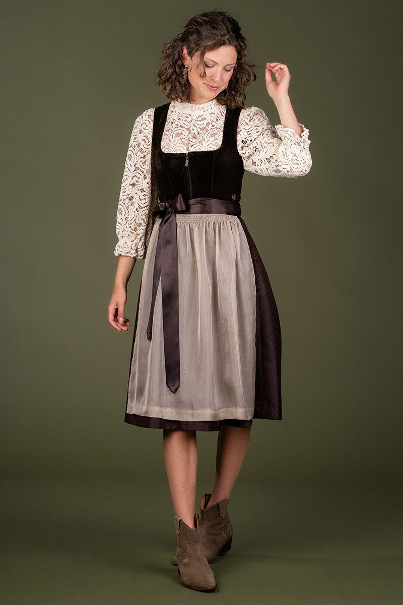 MarJo Dirndl Samt Dirndl 2tlg. - BIDINGEN - lakritz günstig online kaufen